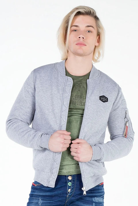CJ151 College Collar Zippered Short Men's Coat