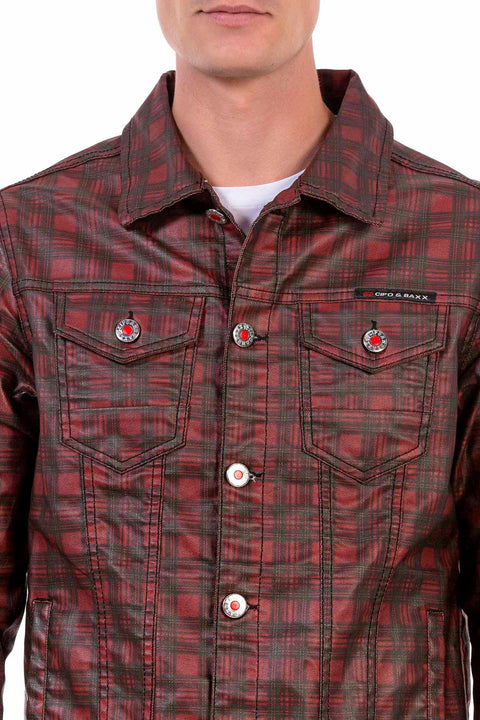 CJ277 Checked Men's Jacket