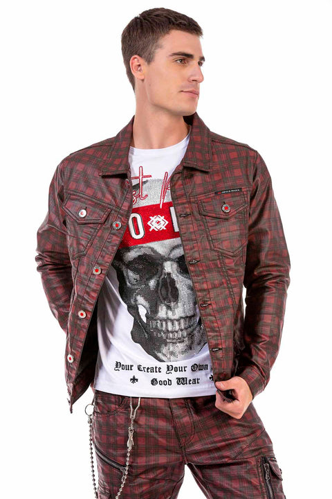 CJ277 Checked Men's Jacket