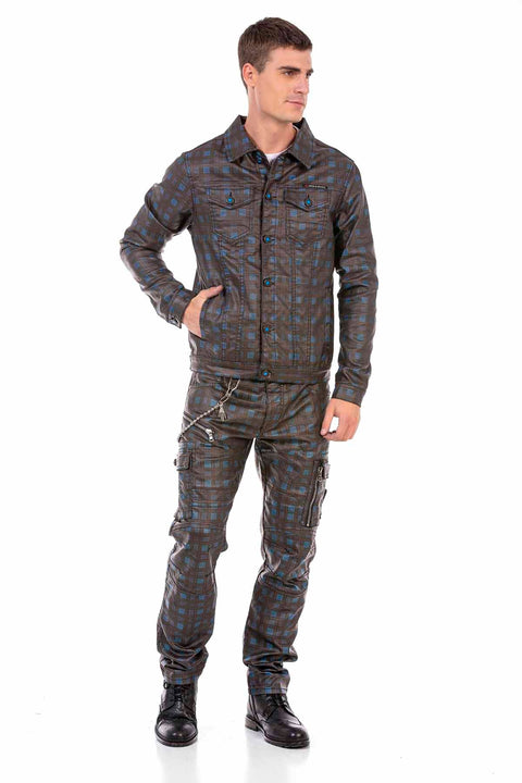 CJ278 Checked Men's Jacket