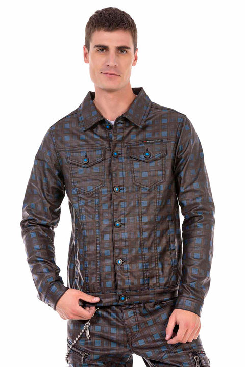 CJ278 Checked Men's Jacket