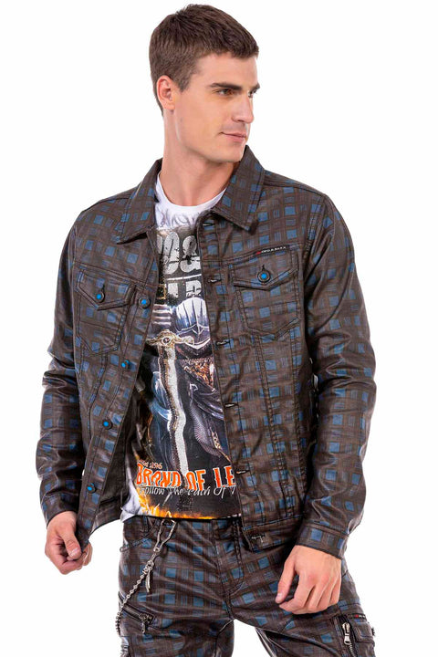 CJ278 Checked Men's Jacket