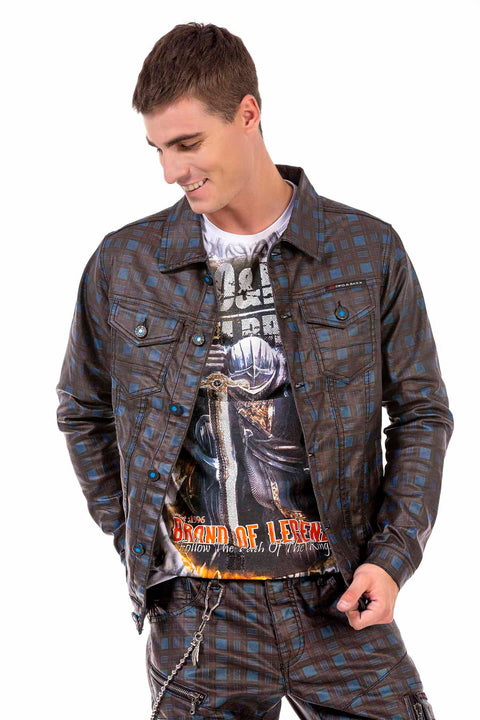 CJ278 Checked Men's Jacket