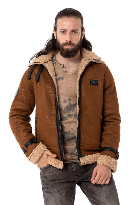 CJ286 Furry Suede Jacket