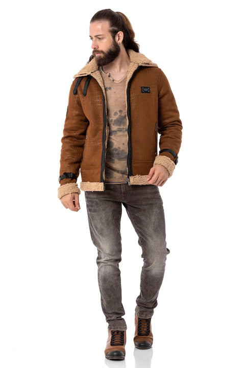 CJ286 Furry Suede Jacket