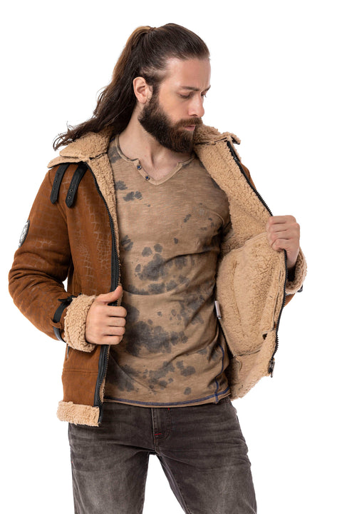 CJ286 Furry Suede Jacket