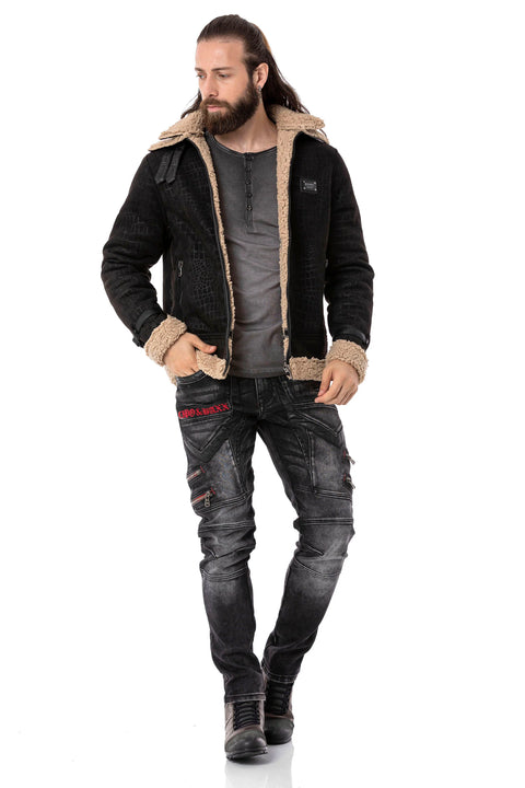 CJ286 Furry Suede Jacket