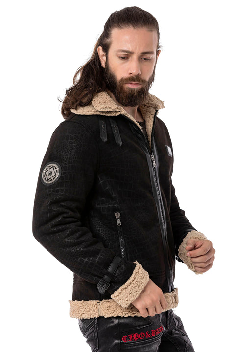 CJ286 Furry Suede Jacket