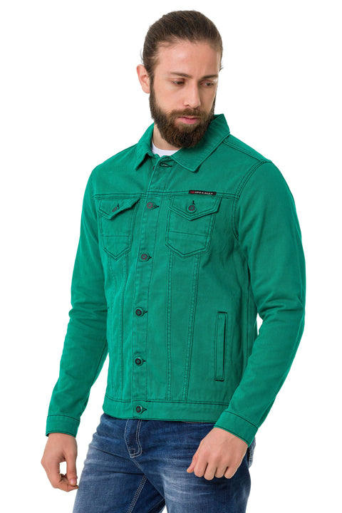 CJ289 Matte Men's Denim Jacket