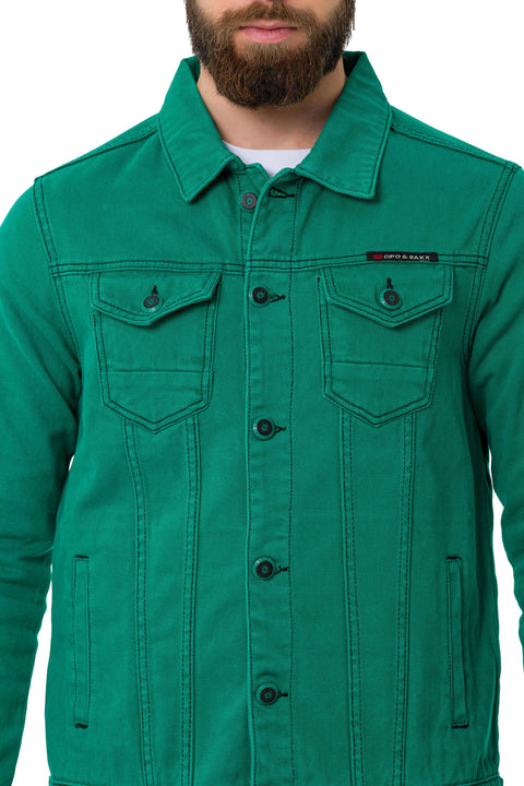 CJ289 Matte Men's Denim Jacket