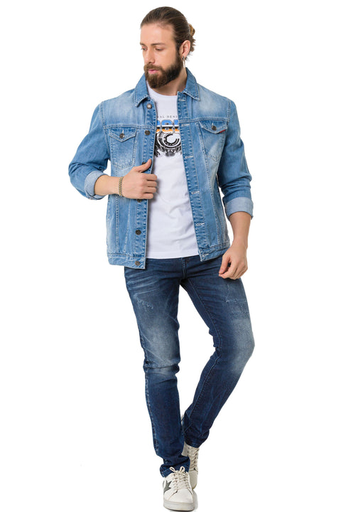 CJ289 Matte Men's Denim Jacket