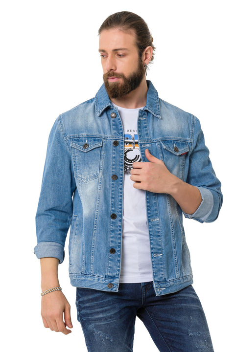 CJ289 Matte Men's Denim Jacket