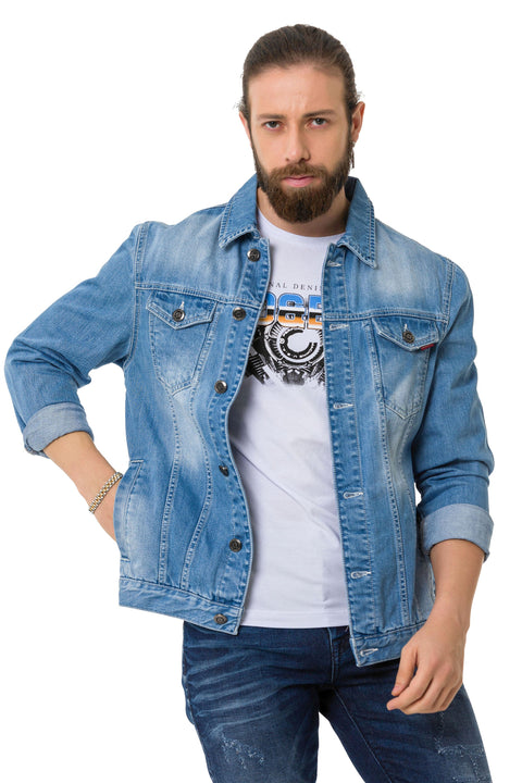 CJ289 Matte Men's Denim Jacket