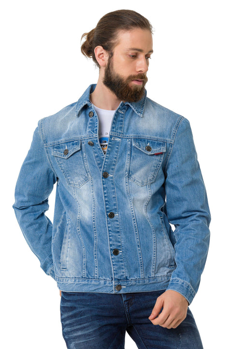 CJ289 Matte Men's Denim Jacket