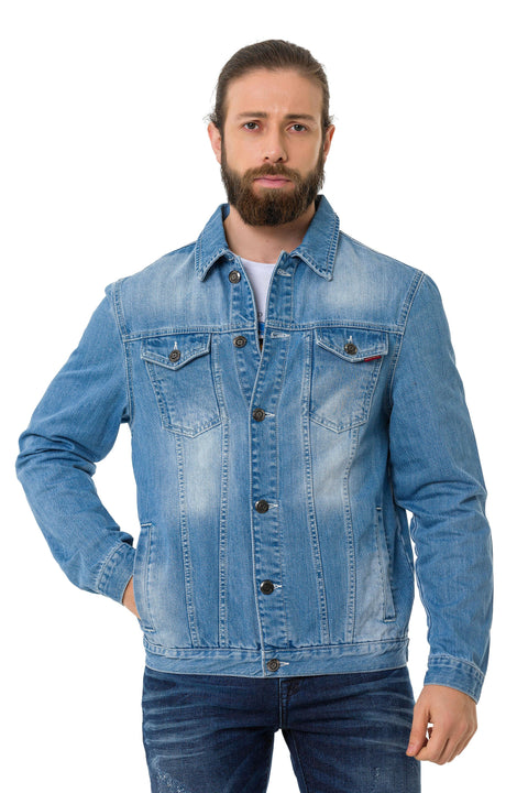 CJ289 Matte Men's Denim Jacket