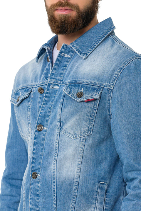 CJ289 Matte Men's Denim Jacket