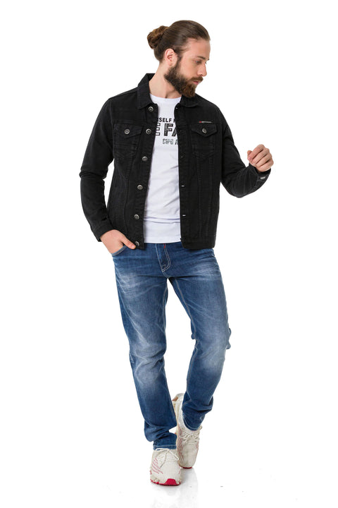 CJ289 Matte Men's Denim Jacket