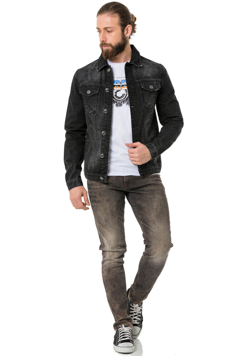 CJ289 Matte Men's Denim Jacket