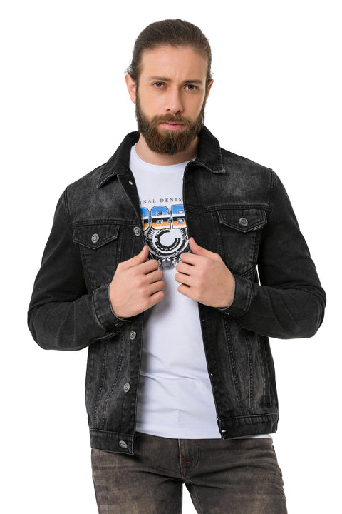 CJ289 Matte Men's Denim Jacket