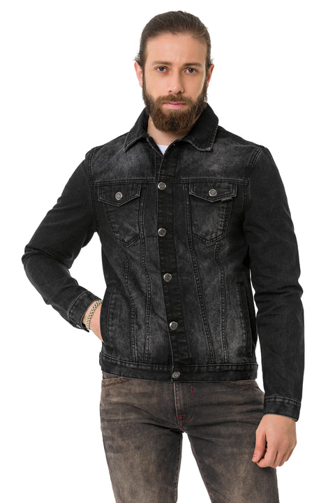 CJ289 Matte Men's Denim Jacket