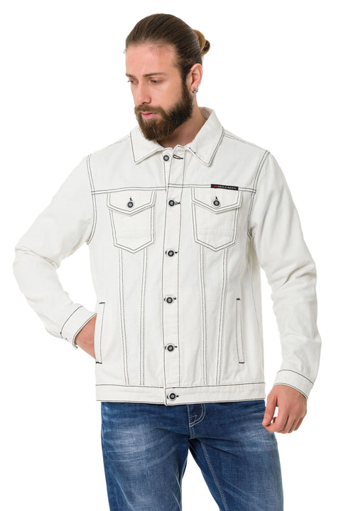 CJ289 Matte Men's Denim Jacket