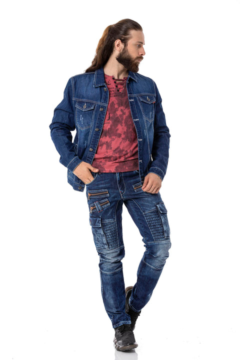 CJ289 Matte Men's Denim Jacket