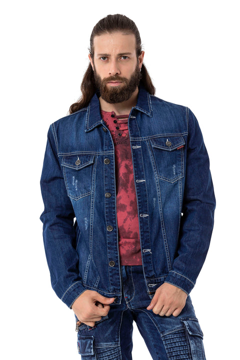 CJ289 Matte Men's Denim Jacket