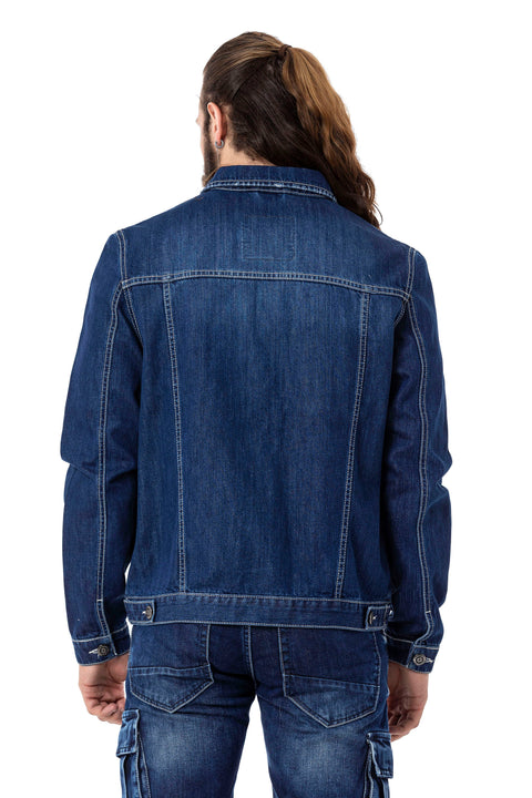 CJ289 Matte Men's Denim Jacket