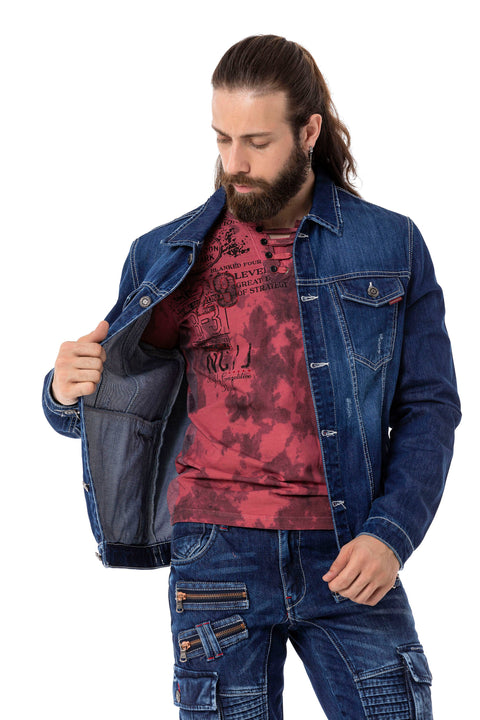 CJ289 Matte Men's Denim Jacket