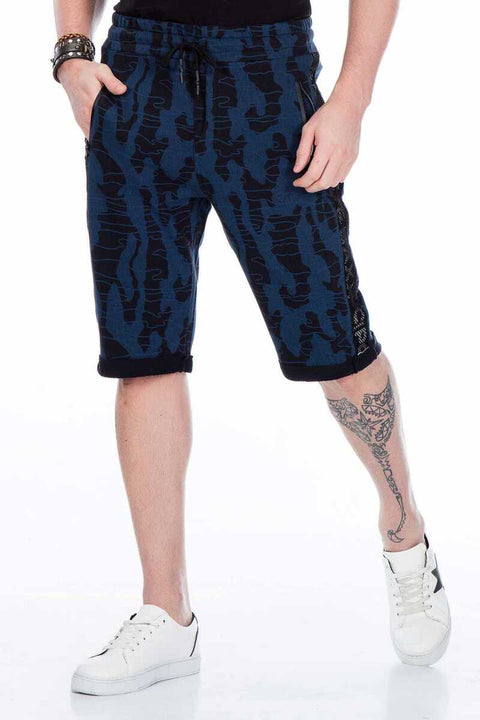 CK167 Camouflage Patterned Men's Capri Tracksuit