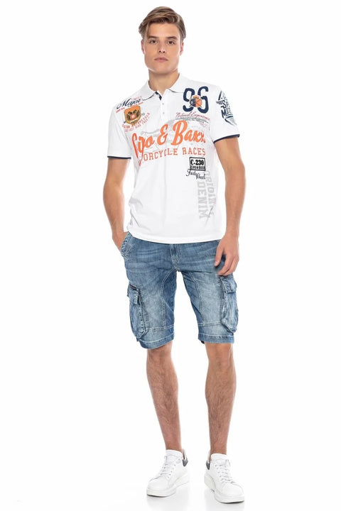 CL215 Men's Classic Pocket Cargo Denim Shorts