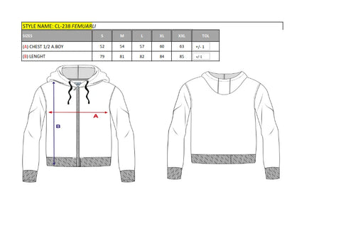 CL238 Embroidered Hooded Long Men's Sweatshirt