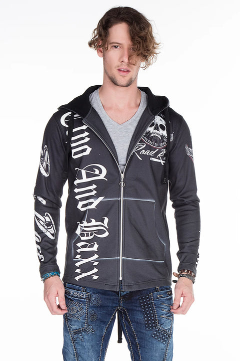 CL256 Motorzu Style Printed Men's Sweatshirt