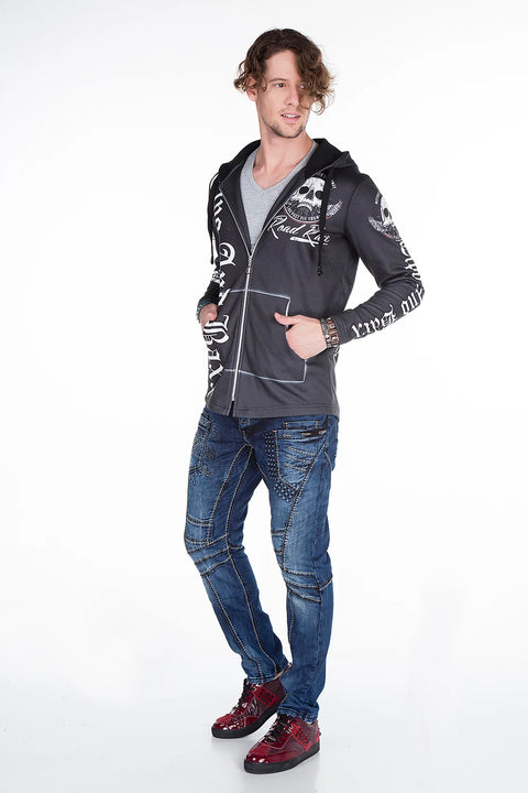 CL256 Motorzu Style Printed Men's Sweatshirt