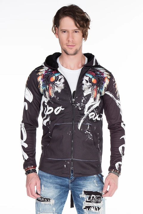 CL263 Red Skin Hooded Men's Sweatshirt