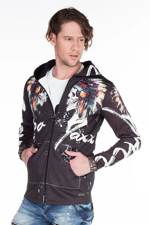 CL263 Red Skin Hooded Men's Sweatshirt