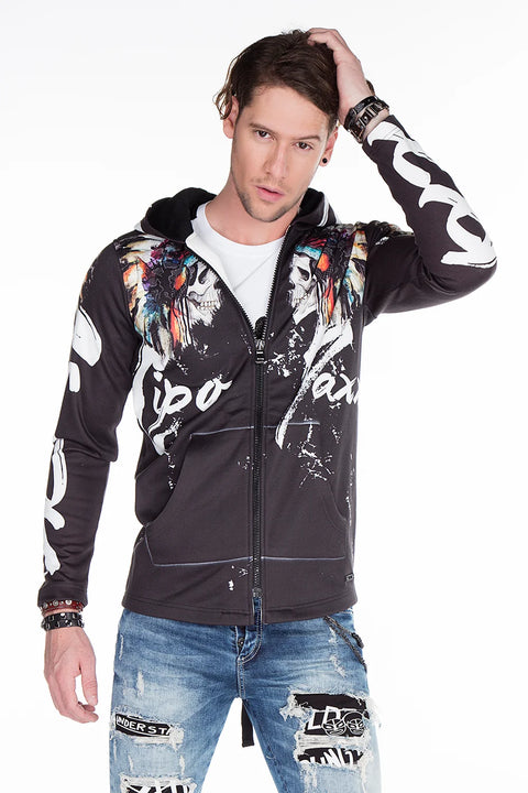 CL263 Red Skin Hooded Men's Sweatshirt