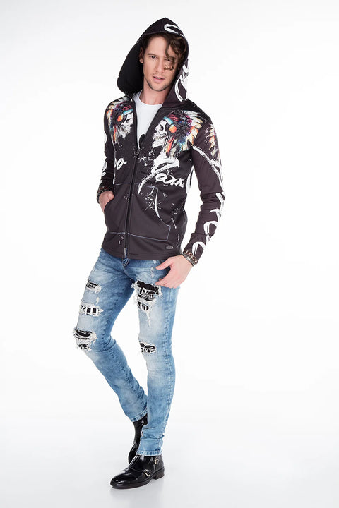 CL263 Red Skin Hooded Men's Sweatshirt