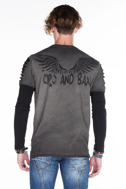 CL265 Slim Fit Wing Printed Men's Sweatshirt