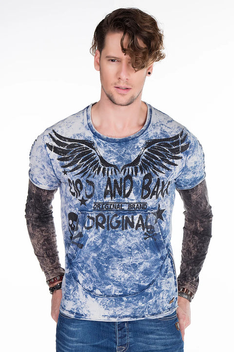 CL265 Slim Fit Wing Printed Men's Sweatshirt
