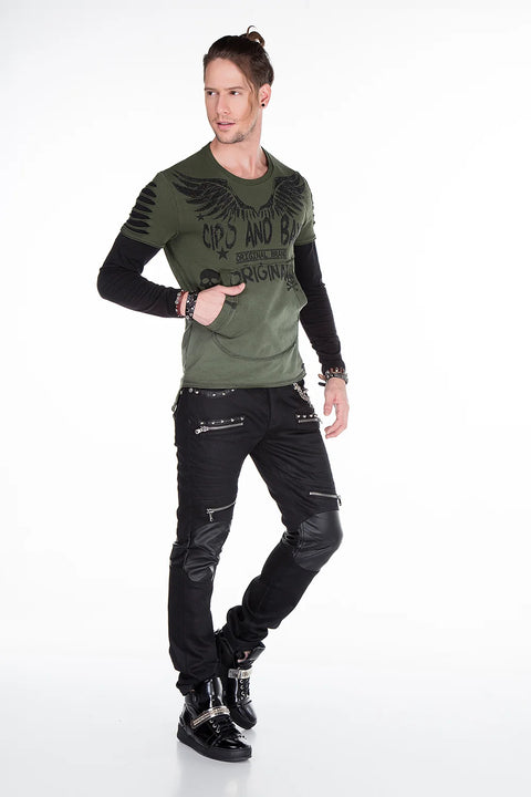 CL265 Slim Fit Wing Printed Men's Sweatshirt