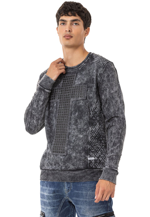 CL266 Embroidered Long Sleeve Men's Sweatshirt