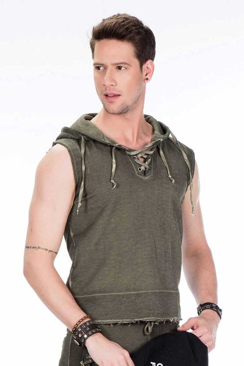 CL298 Hooded Pocketed Men's Sweat Undershirt