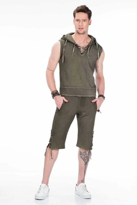 CL298 Hooded Pocketed Men's Sweat Undershirt