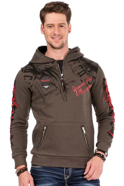 CL334 Cross Wing Printed Men's Hoodie
