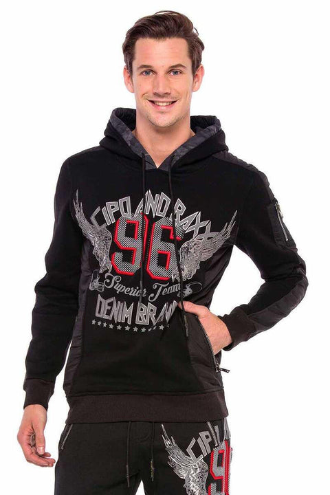 CL358 Printed Embroidered Hoodie Hooded Sweat L