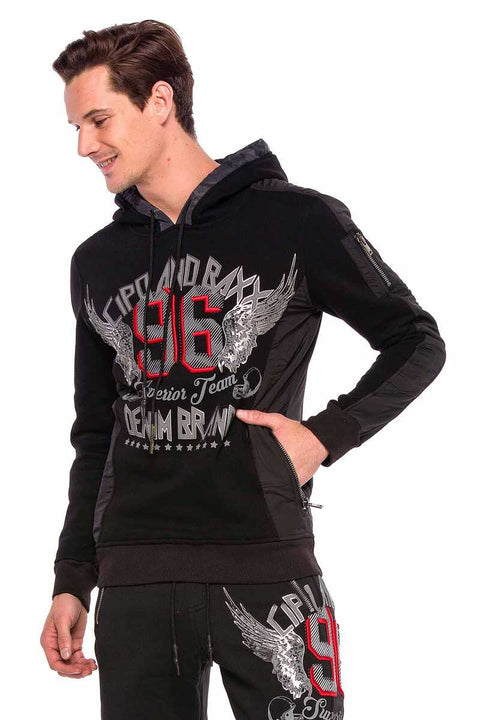 CL358 Printed Embroidered Hoodie Hooded Sweat L