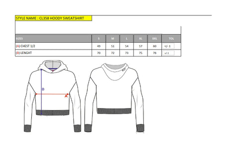 CL358 Printed Embroidered Hoodie Hooded Sweat L