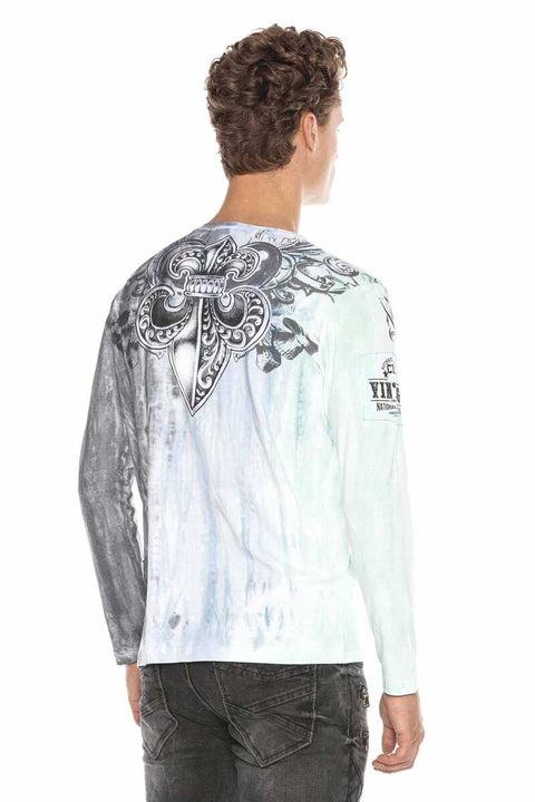CL408 Royalty Patterned Long Sleeve T-Shirt
