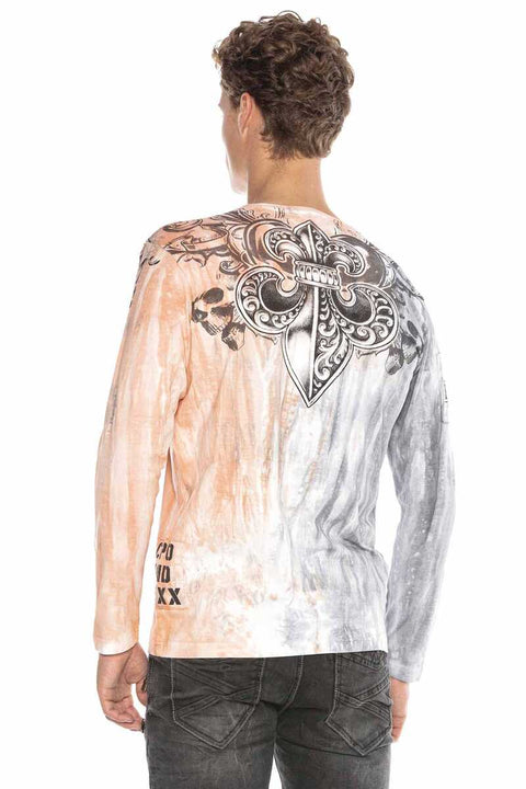 CL408 Royalty Patterned Long Sleeve T-Shirt